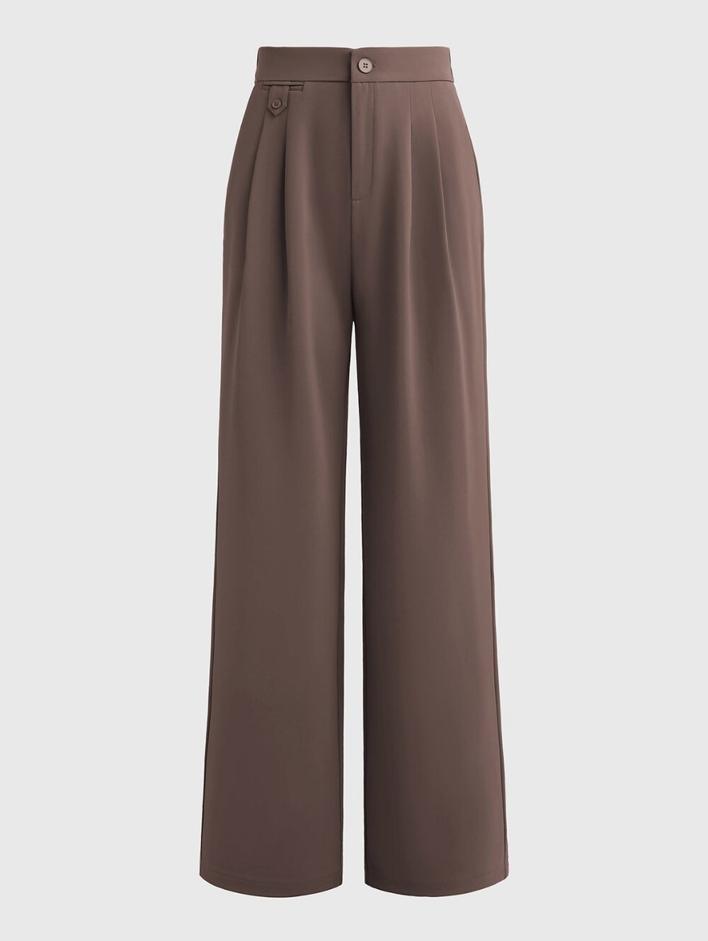 Aha Selected Brown Comfy Wide-Leg Pants Trousers High Waist Size XS